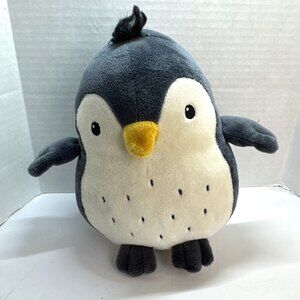 H&M Home Penguin Plush Bird Gray Spots Luxury Doll Baby Nursery Shelf Sitter 7"